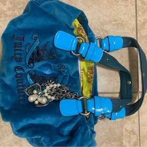 Juicy Couture Teal Velvet Shoulder Bag